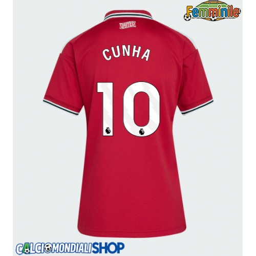 Maglie da calcio Manchester United Matheus Cunha #10 Prima Maglia Femminile 2026-27 Manica Corta